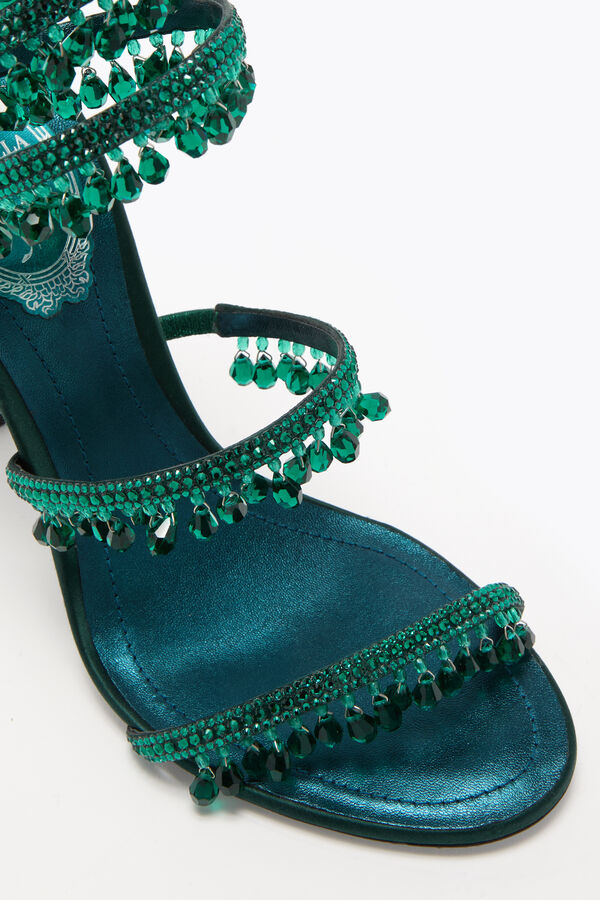 jeweled chandelier emerald green sandal 105 rene caovilla